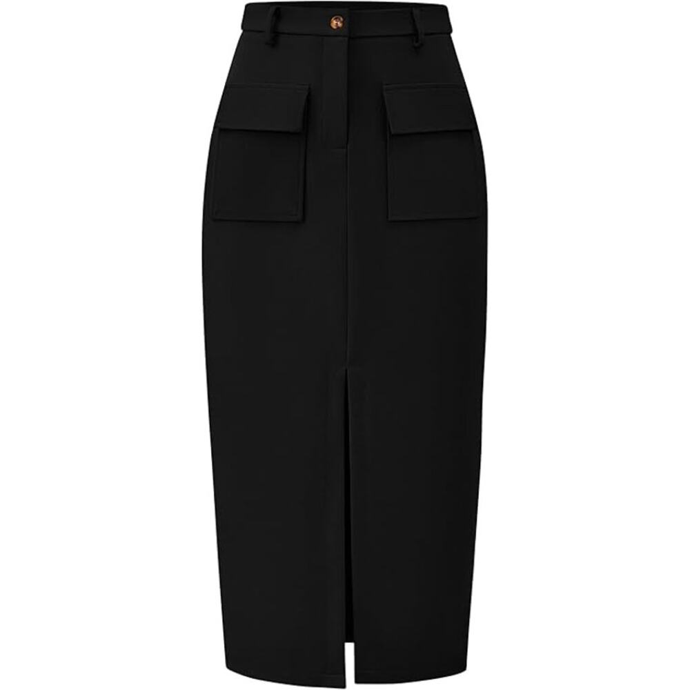 NEW Black Mid Length Pencil Skirt - Picture 6 of 6